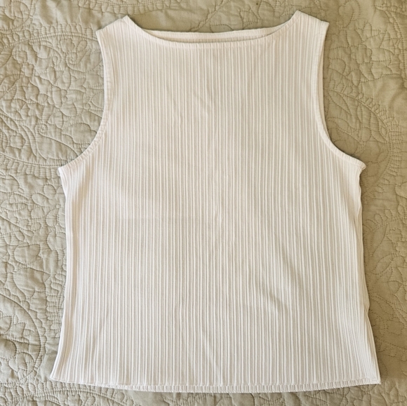 Madewell Ribbed White Tank Top - Picture 1 of 4